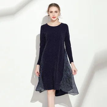 2018Spring women plus size irregular dress black asymmetrical dress loose elegant mesh patchwork female casual vestido XL-XXXXXL
2018Spring women plus size irregular dress black asymmetrical dress loose elegant mesh patchwork female casual vestido XL-XXXXXL