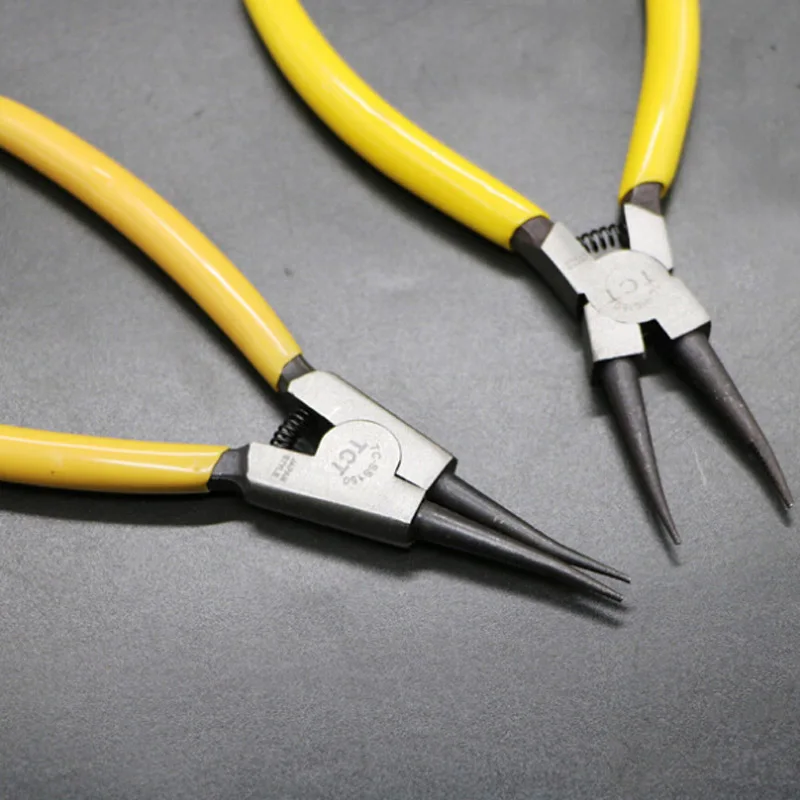 4Pcs/set Circlip Plier Set Internal External Straight Curved Snap Ring Pliers 6'' Hand tools
