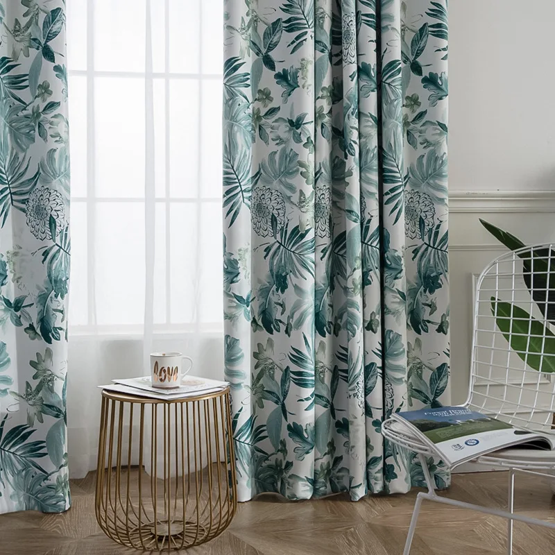 Nordic Linen Printing Curtains for Bedroom Thickened American Linen Shade Curtains for Living Room Green Leaves
Nordic Linen Printing Curtains for Bedroom Thickened American Linen Shade Curtains for Living Room Green Leaves