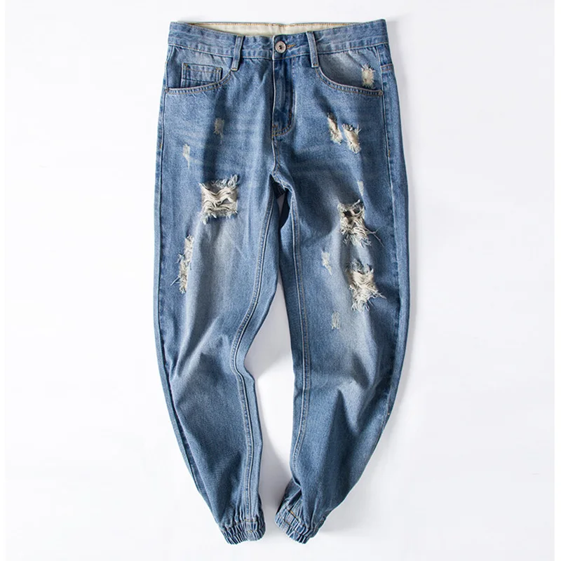 Fashion Men's Ripped Jeans Trousers Hi Street Distressed Denim Harem Pants For Man Beam Foot Pants Large Big Size S-4XL 5XL 6XL
Fashion Men's Ripped Jeans Trousers Hi Street Distressed Denim Harem Pants For Man Beam Foot Pants Large Big Size S-4XL 5XL 6XL