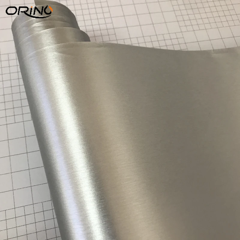 Silver Brushed Metallic Vinyl Film Sticker-2