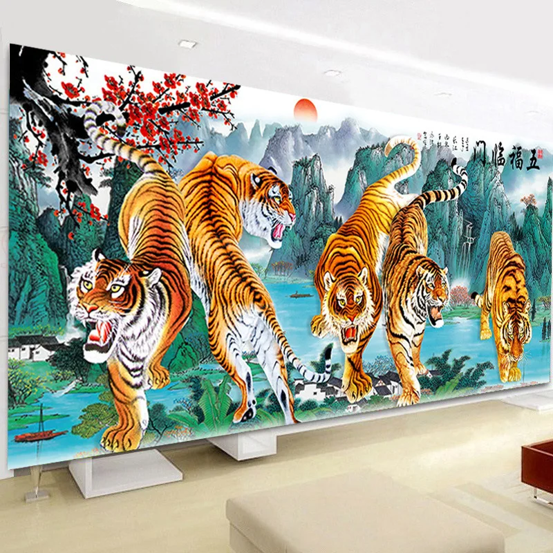 QIANZEHUI,DIY Diamond Embroidery,Round Diamond Tiger Five Fortunes rhinestone Diamond painting cross stitch,needlework
QIANZEHUI,DIY Diamond Embroidery,Round Diamond Tiger Five Fortunes rhinestone Diamond painting cross stitch,needlework