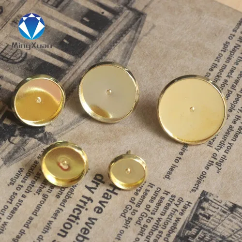 WHOLESALE 20pcs GOLD Plated Metal Based Earring Stud with inner 8-14mm Cameo Setting Blank base Tray for DIY Jewelry Making
WHOLESALE 20pcs GOLD Plated Metal Based Earring Stud with inner 8-14mm Cameo Setting Blank base Tray for DIY Jewelry Making