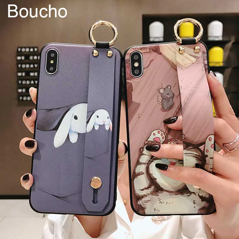 Boucho Phone Cases For iPhone XS Max X XR Rabbit Cat Mouse Case For iPhone 6 6S 7 8 Plus Soft Silicone Cover with Wrist Strap
Boucho Phone Cases For iPhone XS Max X XR Rabbit Cat Mouse Case For iPhone 6 6S 7 8 Plus Soft Silicone Cover with Wrist Strap