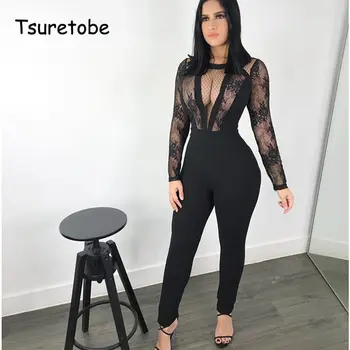 Tsuretobe Long Sleeve Sexy Lace Jumpsuit Women Transparent Backless Black Elegant Jumpsuit Female Zipper Autumn Casual Jumpsuit
Tsuretobe Long Sleeve Sexy Lace Jumpsuit Women Transparent Backless Black Elegant Jumpsuit Female Zipper Autumn Casual Jumpsuit