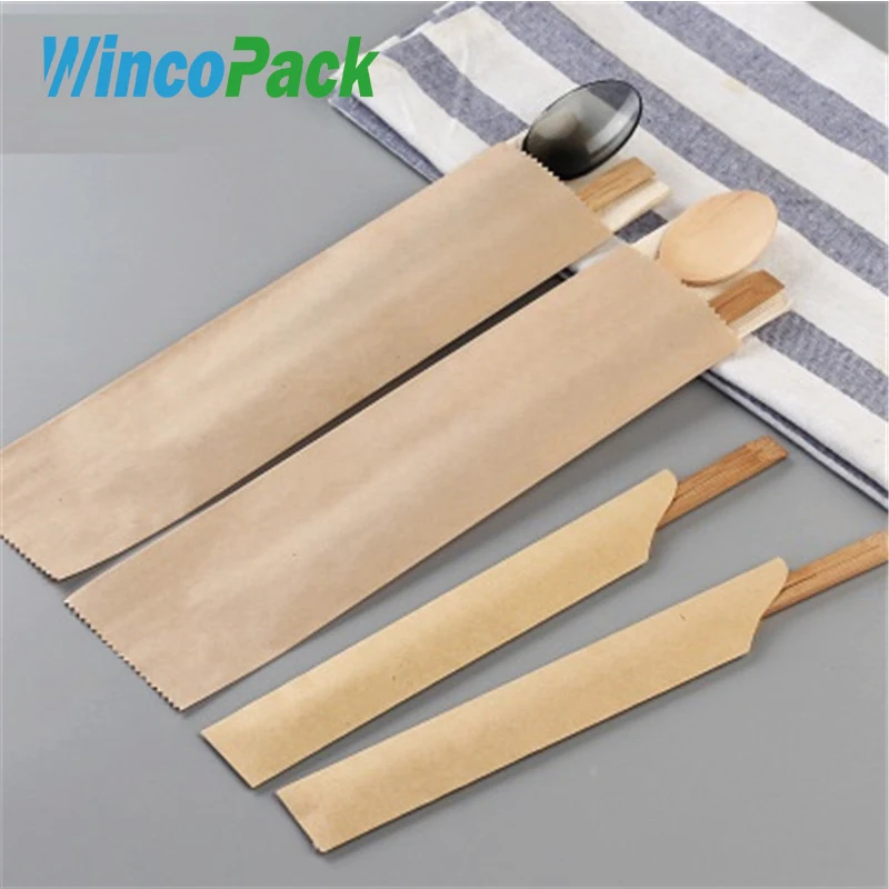 WincoPack Disposable Kraft Paper Chopsticks & Spoon & Fork Wrapper Tableware Pouch
WincoPack Disposable Kraft Paper Chopsticks & Spoon & Fork Wrapper Tableware Pouch