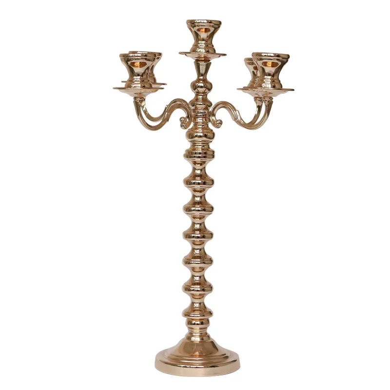 10 PCS / Lot Gold Candelabras 5-arms Candelabrum Metal Candle Holders Luxury Wedding Candle Stands For Home Decoration
10 PCS / Lot Gold Candelabras 5-arms Candelabrum Metal Candle Holders Luxury Wedding Candle Stands For Home Decoration