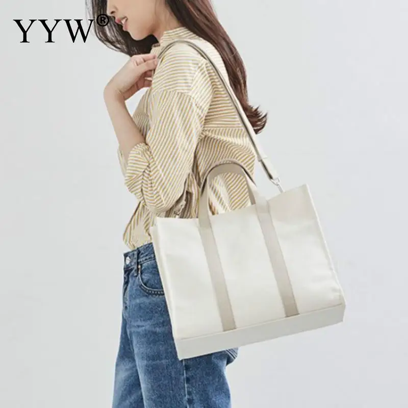 White Canvas Easy Matching Handbag Women Casual Pochette Femme Zipper Top Handle Hand Bags Large Capacity Shoulder Shop Bag
White Canvas Easy Matching Handbag Women Casual Pochette Femme Zipper Top Handle Hand Bags Large Capacity Shoulder Shop Bag
