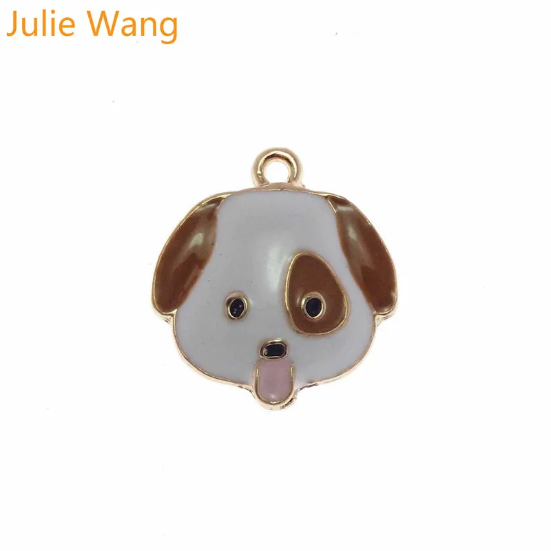 Julie Wang 5PCS Alloy Gold Base Enamel Puppy Dog Charms For Necklace Pendant Earrings Fingdings DIY Accessories Jewelry Making
Julie Wang 5PCS Alloy Gold Base Enamel Puppy Dog Charms For Necklace Pendant Earrings Fingdings DIY Accessories Jewelry Making