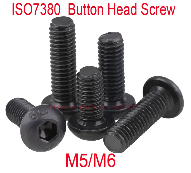 50pcs/lot ISO7380 Grade10.9 M5/M6 Hexagon Socket Button Head Screw Pan Head Hex Socket Screw Length 8mm--70mm
50pcs/lot ISO7380 Grade10.9 M5/M6 Hexagon Socket Button Head Screw Pan Head Hex Socket Screw Length 8mm--70mm