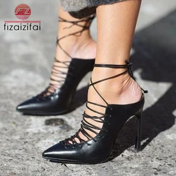 Coolcept Women Sandals Sexy Pointed Toe Cross Tied Summer Shoes Women Fashion Party Lace Up High Heels Sandals Size 35-40
Coolcept Women Sandals Sexy Pointed Toe Cross Tied Summer Shoes Women Fashion Party Lace Up High Heels Sandals Size 35-40