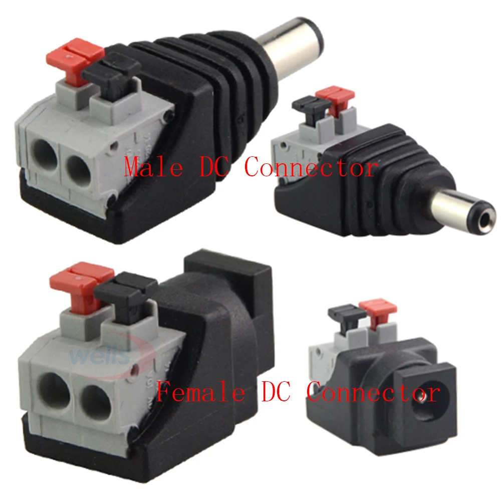 LED 5.5*2.1mm Lighting 5V 12V 24V No Welding Power Strip DC Connector Crimp Type DC Male Connector Male Female Male Female CCTV
LED 5.5*2.1mm Lighting 5V 12V 24V No Welding Power Strip DC Connector Crimp Type DC Male Connector Male Female Male Female CCTV