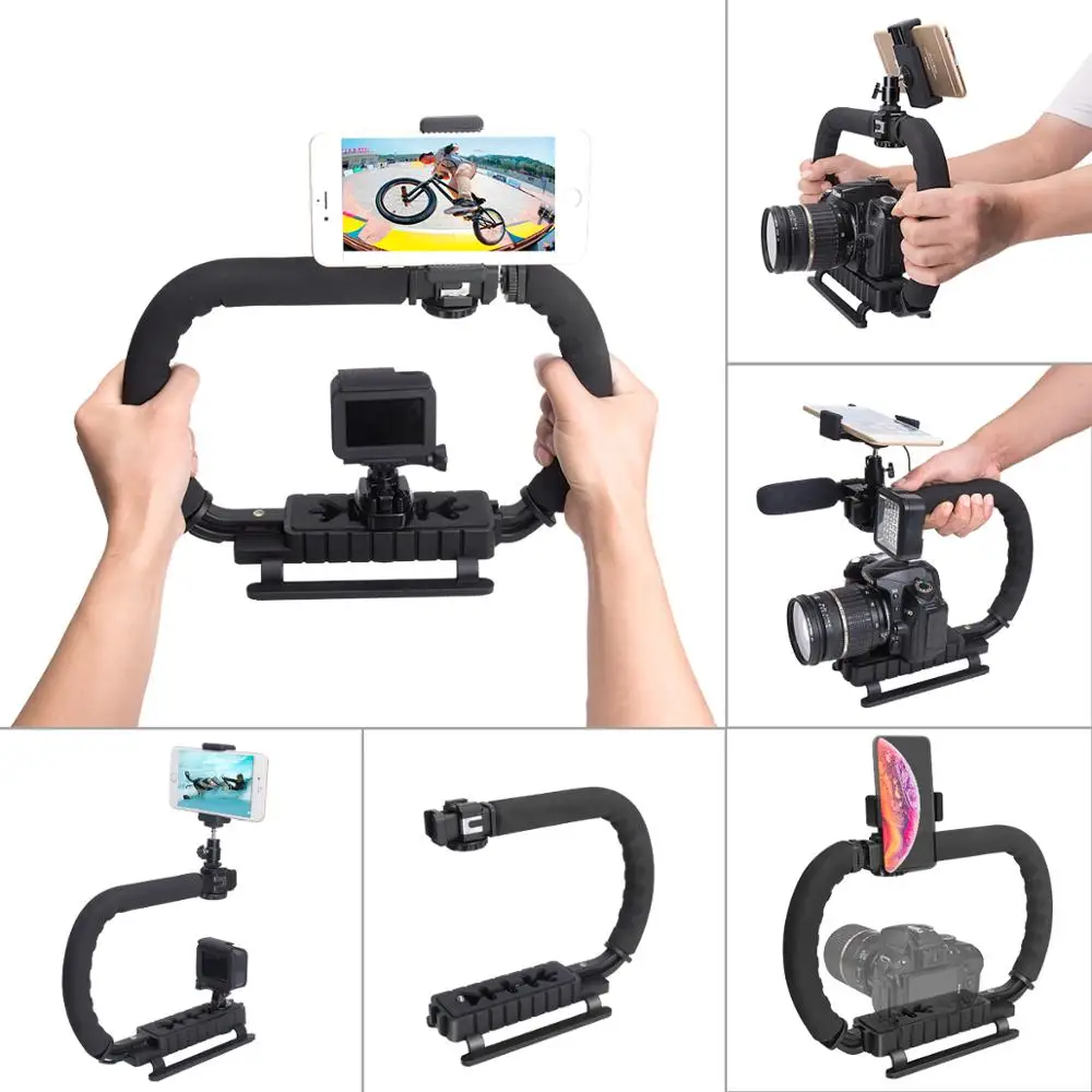 Dual Hand Holder U-grip Camera Steadycam Mount Handheld Stabilizer Rig for Gopro Hero 7 6 5 Black Sony XiaoYi 4K Action Camera
Dual Hand Holder U-grip Camera Steadycam Mount Handheld Stabilizer Rig for Gopro Hero 7 6 5 Black Sony XiaoYi 4K Action Camera