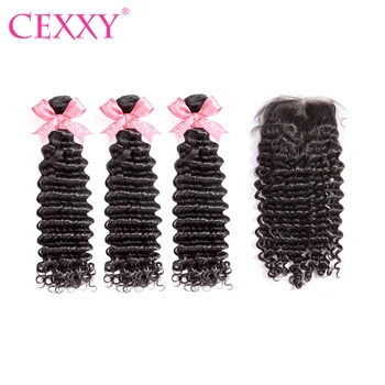CEXXY Hair Weave Bundles Human Hair Malaysian Deep Wave Bundles With Closure 4*4 Lace Closure Virgin Hair Free Shipping
CEXXY Hair Weave Bundles Human Hair Malaysian Deep Wave Bundles With Closure 4*4 Lace Closure Virgin Hair Free Shipping