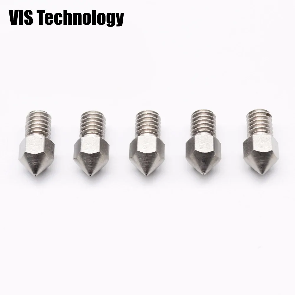 5pcs 3D printer nozzle Stainless Steel Nozzle 0.3/0.4/0.5/0.6/0.8mm M6 Screw Thread For 3.0mm Filament with high quality
5pcs 3D printer nozzle Stainless Steel Nozzle 0.3/0.4/0.5/0.6/0.8mm M6 Screw Thread For 3.0mm Filament with high quality