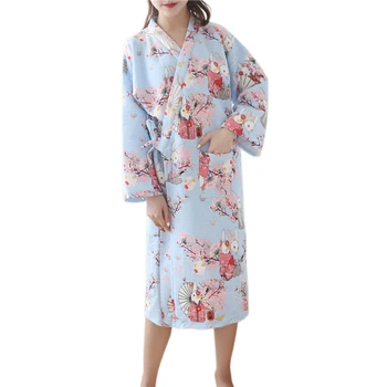 Cute rabbit thicken 100% Cotton kimono robes women Winter Korea long sleeve pyjamas casual Japanese pijama bathrobe for women
Cute rabbit thicken 100% Cotton kimono robes women Winter Korea long sleeve pyjamas casual Japanese pijama bathrobe for women