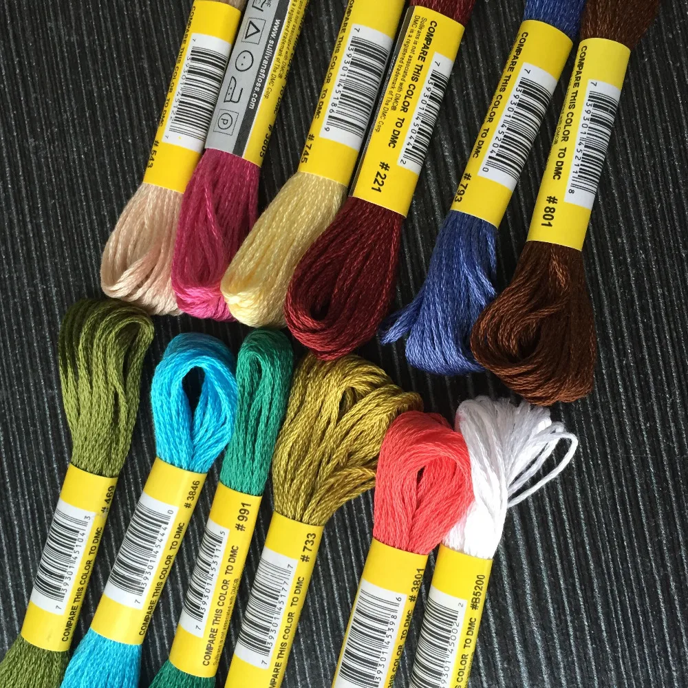 Choose Favorite DMC Colors MOQ 1PC per Color Double Mercerized Cotton Embroidery Floss Cross stitch 6 strands 488 solid colors
Choose Favorite DMC Colors MOQ 1PC per Color Double Mercerized Cotton Embroidery Floss Cross stitch 6 strands 488 solid colors
