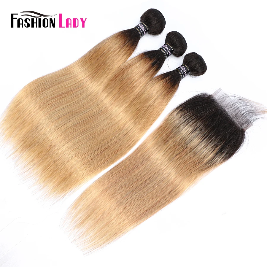 FASHION LADY Pre-Colored Ombre Human Hair Malaysian Hair Bundles With Closure Straight 1B/27 Bundles With Closure 3Pcs Non-Remy
FASHION LADY Pre-Colored Ombre Human Hair Malaysian Hair Bundles With Closure Straight 1B/27 Bundles With Closure 3Pcs Non-Remy