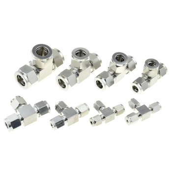 T Shaped 3 Way Compressor Fitting 1/2" 1/4" 12mm 10mm 8mm Tube Ferrule Union Compression SS Pipe Connector Stainless Steel 304
T Shaped 3 Way Compressor Fitting 1/2" 1/4" 12mm 10mm 8mm Tube Ferrule Union Compression SS Pipe Connector Stainless Steel 304