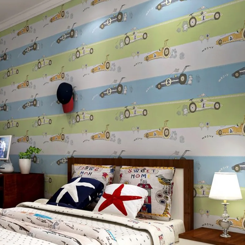 Free Shipping Convertible racing cartoon striped wallpaper green children room background wallpaper bedroom custom wallpaper
Free Shipping Convertible racing cartoon striped wallpaper green children room background wallpaper bedroom custom wallpaper