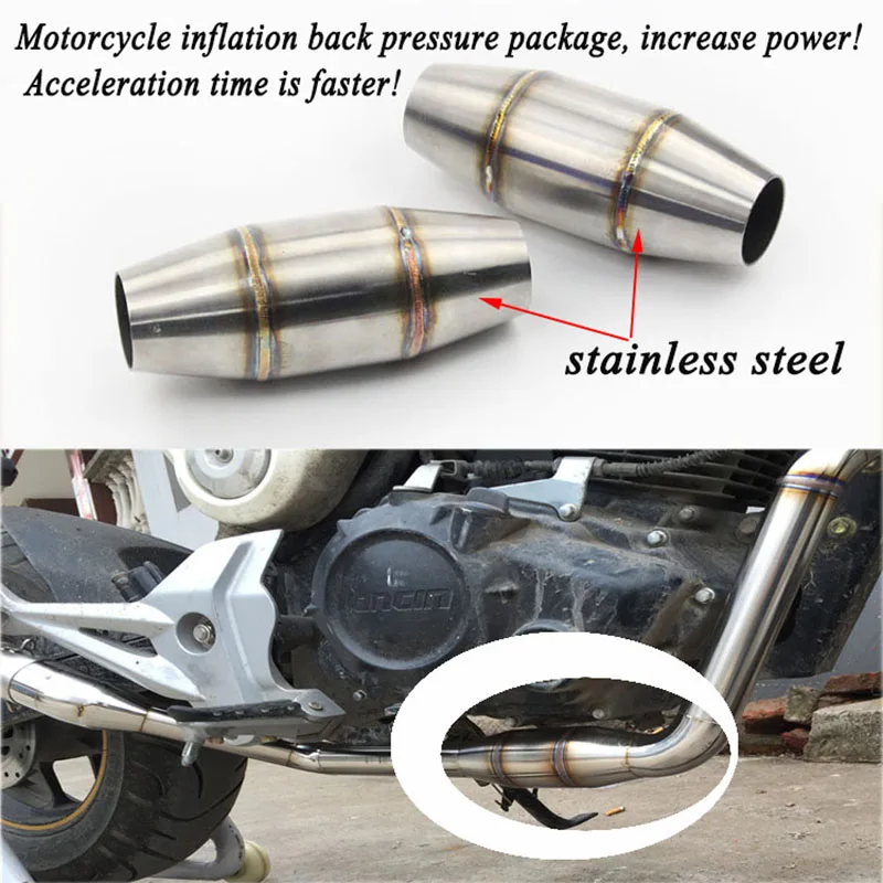 155x35mm Universal Motorcycle Compression Exhaust Muffler Pipe With Stainless Steel Silencer System
155x35mm Universal Motorcycle Compression Exhaust Muffler Pipe With Stainless Steel Silencer System
