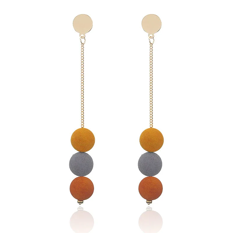 New fashion coloured round wood Tassel Earrings simple Long pendant drop earrings girl Jewelry gift
New fashion coloured round wood Tassel Earrings simple Long pendant drop earrings girl Jewelry gift