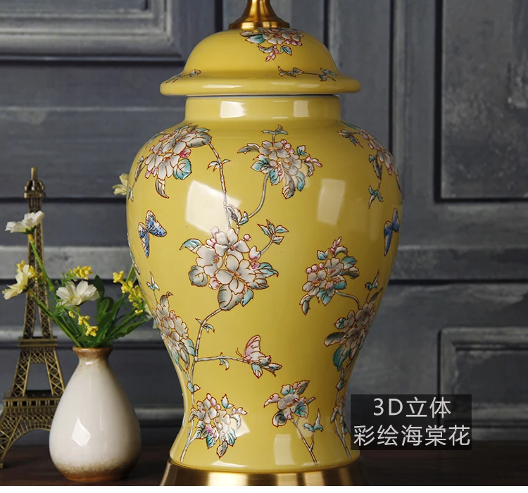 Bedroom vintage table lamp china living room Table Lamp for wedding decoration ceramic art china table lamp (6)