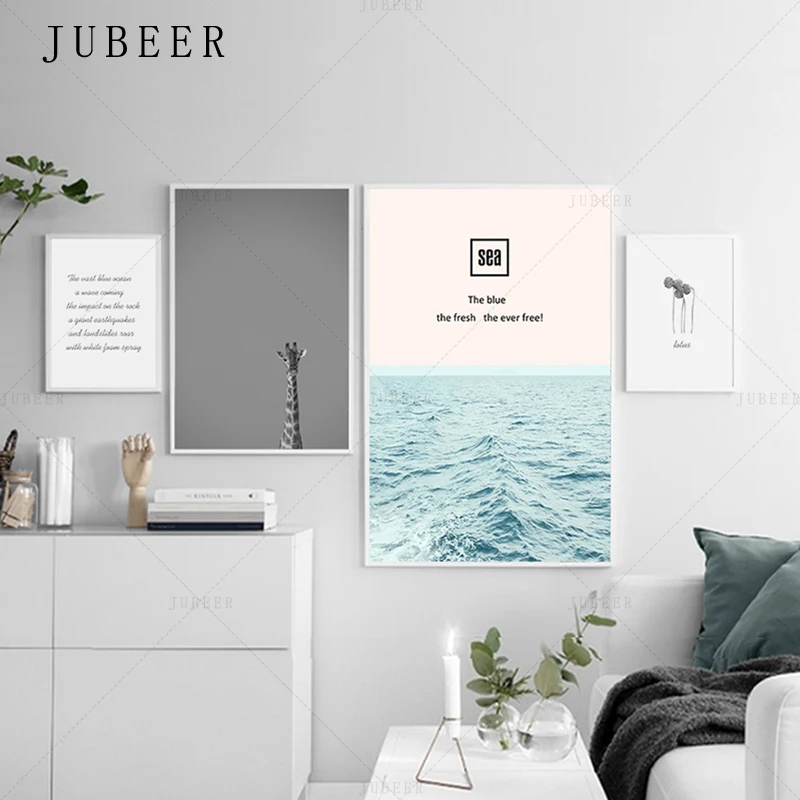 Scandinavian Style Canvas Painting Black and White Wind Poster Giraffe Sea Decoration Painting Frameless Modern Home Decoration
Scandinavian Style Canvas Painting Black and White Wind Poster Giraffe Sea Decoration Painting Frameless Modern Home Decoration