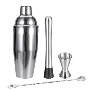 ROSENICE 4pcs/set Stainless Steel Cocktail Shaker Professional Bar Tool Set Barware Kit for Alcoholic Drink Making Mixing
ROSENICE 4pcs/set Stainless Steel Cocktail Shaker Professional Bar Tool Set Barware Kit for Alcoholic Drink Making Mixing
