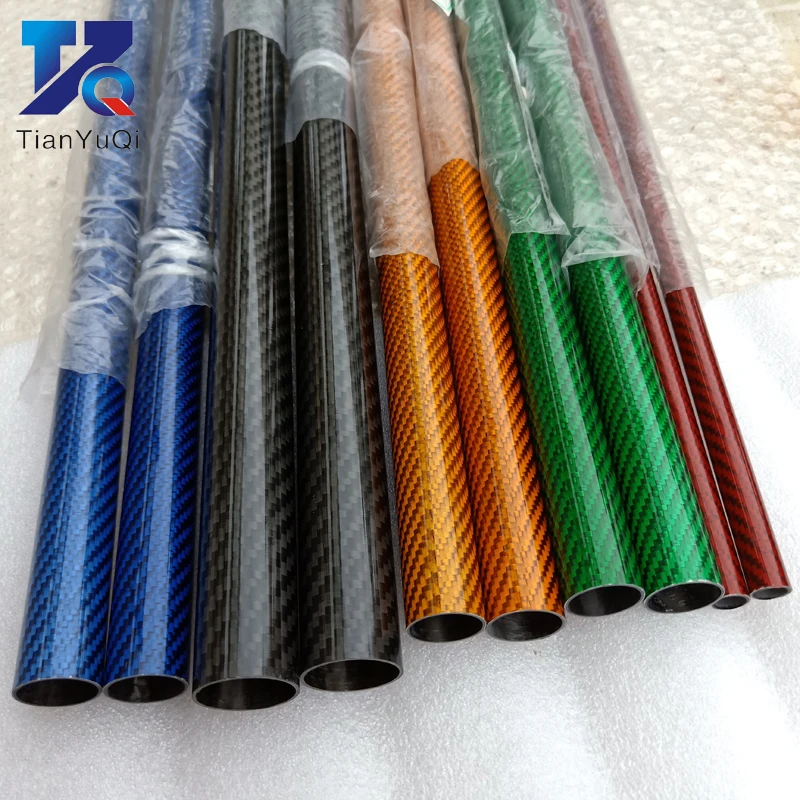 Length 1000mm 1 PCS Multiple color 3K Carbon fiber circular tube high hardness OD 12mm 16mm 20mm 25mm Blue Red Gold Green
Length 1000mm 1 PCS Multiple color 3K Carbon fiber circular tube high hardness OD 12mm 16mm 20mm 25mm Blue Red Gold Green