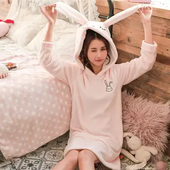 Thicken flannel cute embroidery sleep dress female long sleeve hooded collar warm nightgowns princess homeclothes gx1499
Thicken flannel cute embroidery sleep dress female long sleeve hooded collar warm nightgowns princess homeclothes gx1499