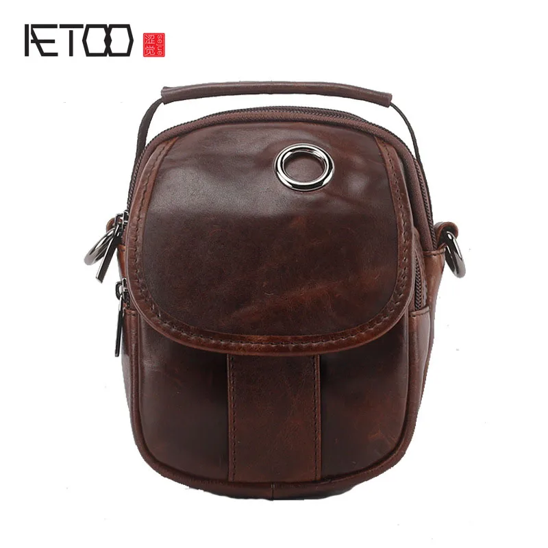 AETOO The new hot men's leather pockets fashion personality mini cowhide shoulder Messenger bag
AETOO The new hot men's leather pockets fashion personality mini cowhide shoulder Messenger bag
