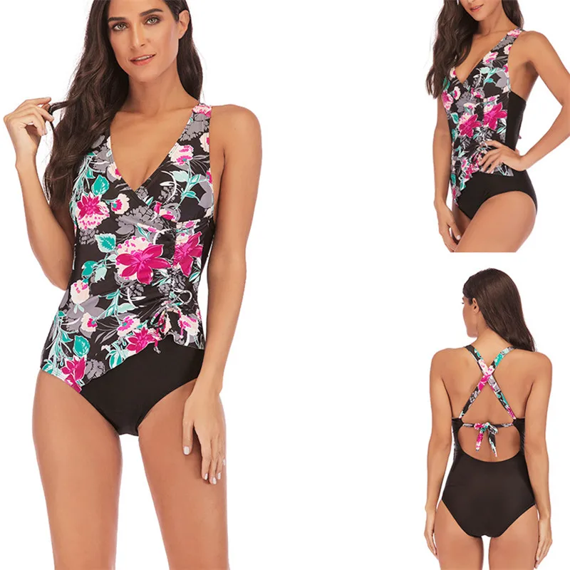 Bkning New 2019 Plus Size Swimsuit One Piece Bathing Suit Female Sexy Strappy Backless Swiming Floral Print Badpak Large S 5XL
Bkning New 2019 Plus Size Swimsuit One Piece Bathing Suit Female Sexy Strappy Backless Swiming Floral Print Badpak Large S 5XL