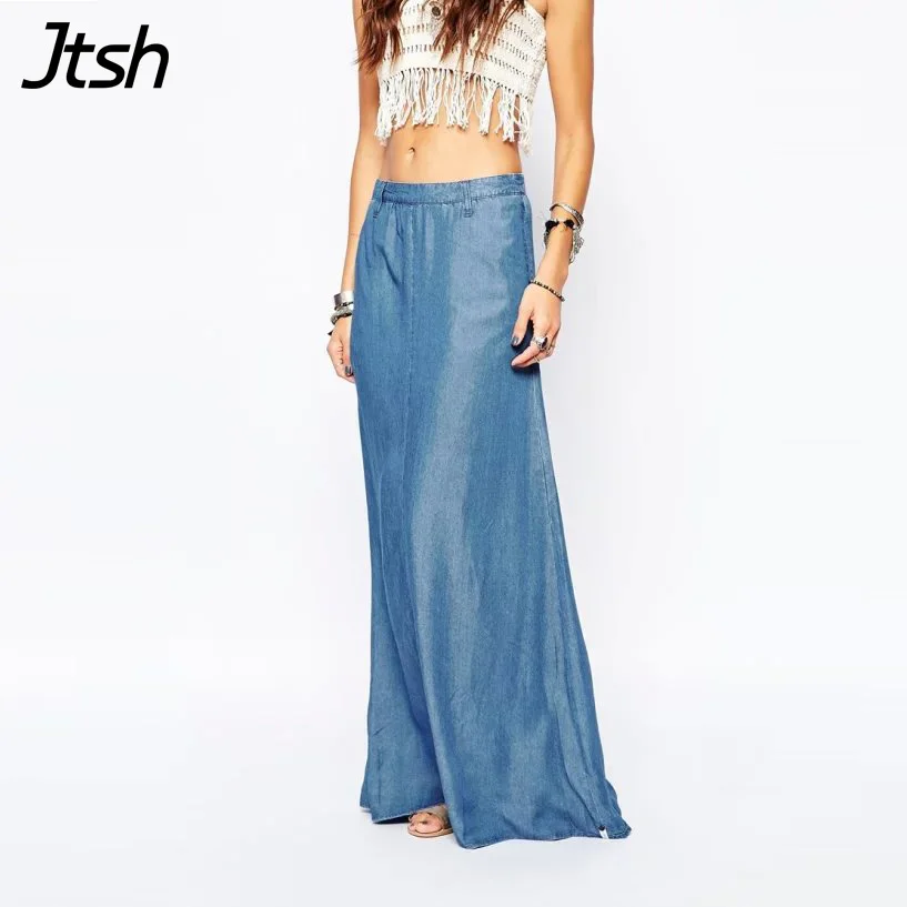 Sexy Bohemian Floor Length Long Denim Skirt Women Skirts Casual Autumn Summer Blue Maxi Jeans Skirt Jupe Femme Longue Falda Saia
Sexy Bohemian Floor Length Long Denim Skirt Women Skirts Casual Autumn Summer Blue Maxi Jeans Skirt Jupe Femme Longue Falda Saia