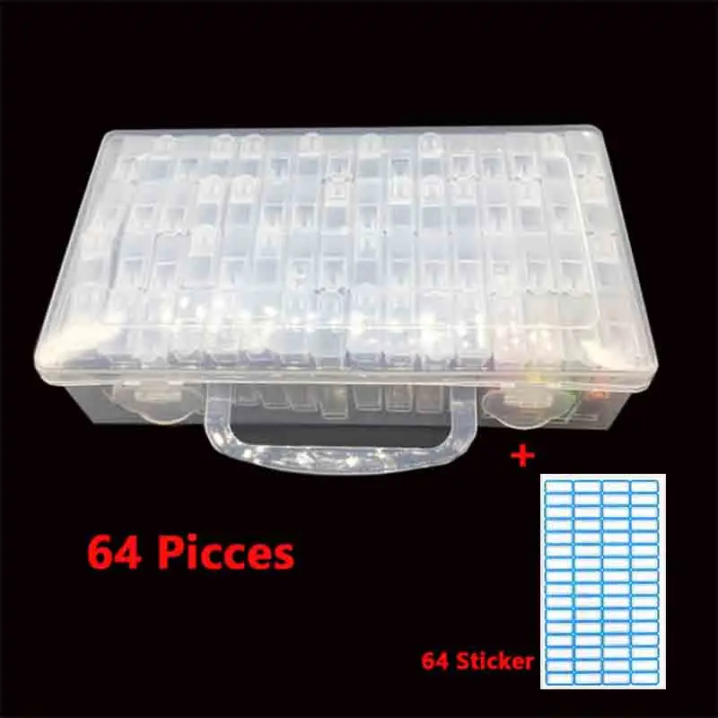 Diamond Painting Cross Stitch Accessories Box DIY Embroidery Mosaic Tools Bead Plastic Drill Storage Box Container Free sticker
Diamond Painting Cross Stitch Accessories Box DIY Embroidery Mosaic Tools Bead Plastic Drill Storage Box Container Free sticker