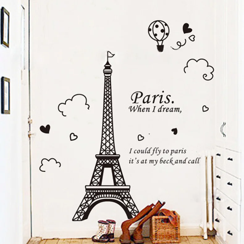 Hot Sal Romantic Eiffel Tower Bedroom Sofa Background Decoration Wall Sticker Removable Wall Poster Wallpaper
Hot Sal Romantic Eiffel Tower Bedroom Sofa Background Decoration Wall Sticker Removable Wall Poster Wallpaper