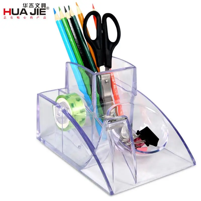 HUAJIE Multi-Functional Transparent Pen Holder Creative Office Multi-Grid Storage Rack Tape Dispenser Slicer Finishing Storage
HUAJIE Multi-Functional Transparent Pen Holder Creative Office Multi-Grid Storage Rack Tape Dispenser Slicer Finishing Storage