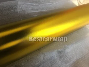 New Chrome Gold Satin Car Wrap Vinyl Film with air bubble Free For Luxury Vehicle Graphics Covering Stickers Size 1.52x20m/Roll
New Chrome Gold Satin Car Wrap Vinyl Film with air bubble Free For Luxury Vehicle Graphics Covering Stickers Size 1.52x20m/Roll