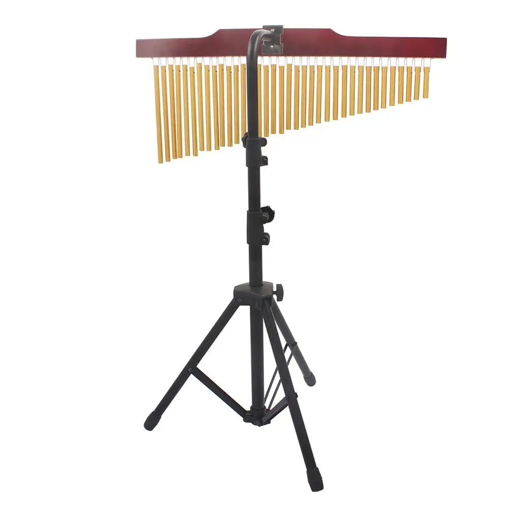 Golden Wind Chimes 36-Tone Bars Single-row Knocking Bell Musical Percussion Instrument with Tripod Stand and Silver Sticks
Golden Wind Chimes 36-Tone Bars Single-row Knocking Bell Musical Percussion Instrument with Tripod Stand and Silver Sticks