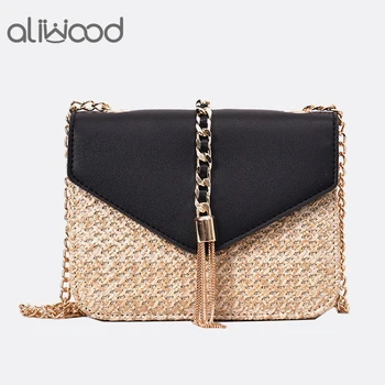 aliwood 2019 Women's Straw Beach bags Fringed Chain Flap Bag Shoulder bags Bohemian Small Wicker Females Crossbody Bags Handbags
aliwood 2019 Women's Straw Beach bags Fringed Chain Flap Bag Shoulder bags Bohemian Small Wicker Females Crossbody Bags Handbags