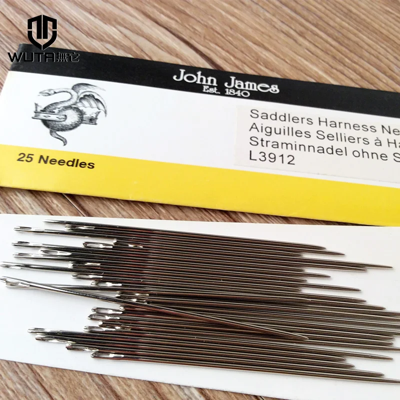WUTA 25 John James Saddlers Harness Needles Round-pointed Needle Leather Hand Sewing Blunt 7Size Leathercraft Sewing Accessories
WUTA 25 John James Saddlers Harness Needles Round-pointed Needle Leather Hand Sewing Blunt 7Size Leathercraft Sewing Accessories
