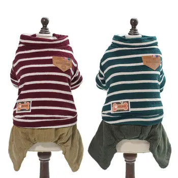 Winter Pet Four Legs Striped Dog Jumpsuit Clothes Warm Jacket pants thick clothing for Puppy Dog Cats Chihuahua
Winter Pet Four Legs Striped Dog Jumpsuit Clothes Warm Jacket pants thick clothing for Puppy Dog Cats Chihuahua