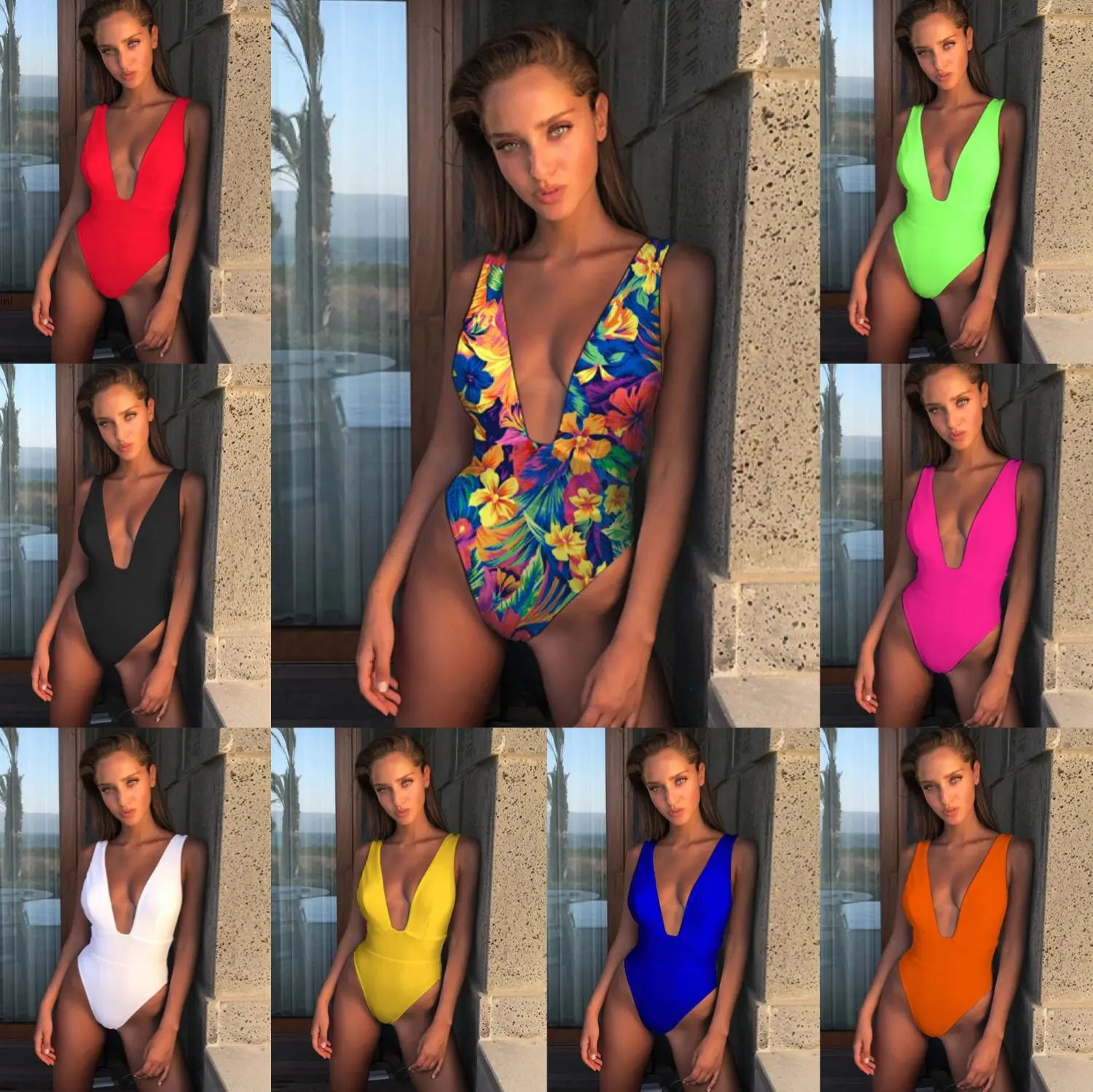 Sexy Waist Solid Color Multi Color One Piece Swimsuit 2019 Hot Sale Female Bikini Women's Swimming Suit Summer Beach Swimwear
Sexy Waist Solid Color Multi Color One Piece Swimsuit 2019 Hot Sale Female Bikini Women's Swimming Suit Summer Beach Swimwear