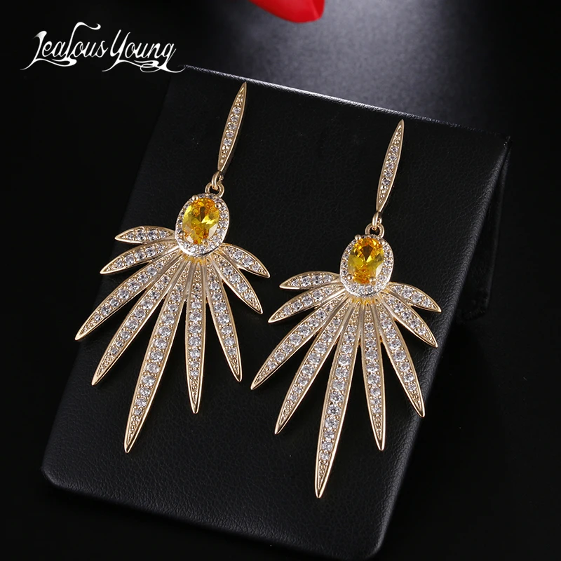 2018 Club Factory Champagne Cubic Zironia Wedding Drop Earrings White Gold Color Black Leaf Long Earings Fashion Jewelry AE540
2018 Club Factory Champagne Cubic Zironia Wedding Drop Earrings White Gold Color Black Leaf Long Earings Fashion Jewelry AE540