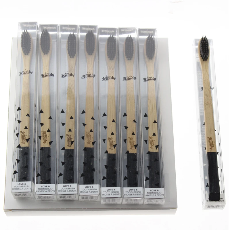 FDA Certification 8Pcs/Box Pvc Packing 18.5cm Flat Handle Black Bristle Adult Natural Bamboo Tooth Brush Toothbrush
FDA Certification 8Pcs/Box Pvc Packing 18.5cm Flat Handle Black Bristle Adult Natural Bamboo Tooth Brush Toothbrush