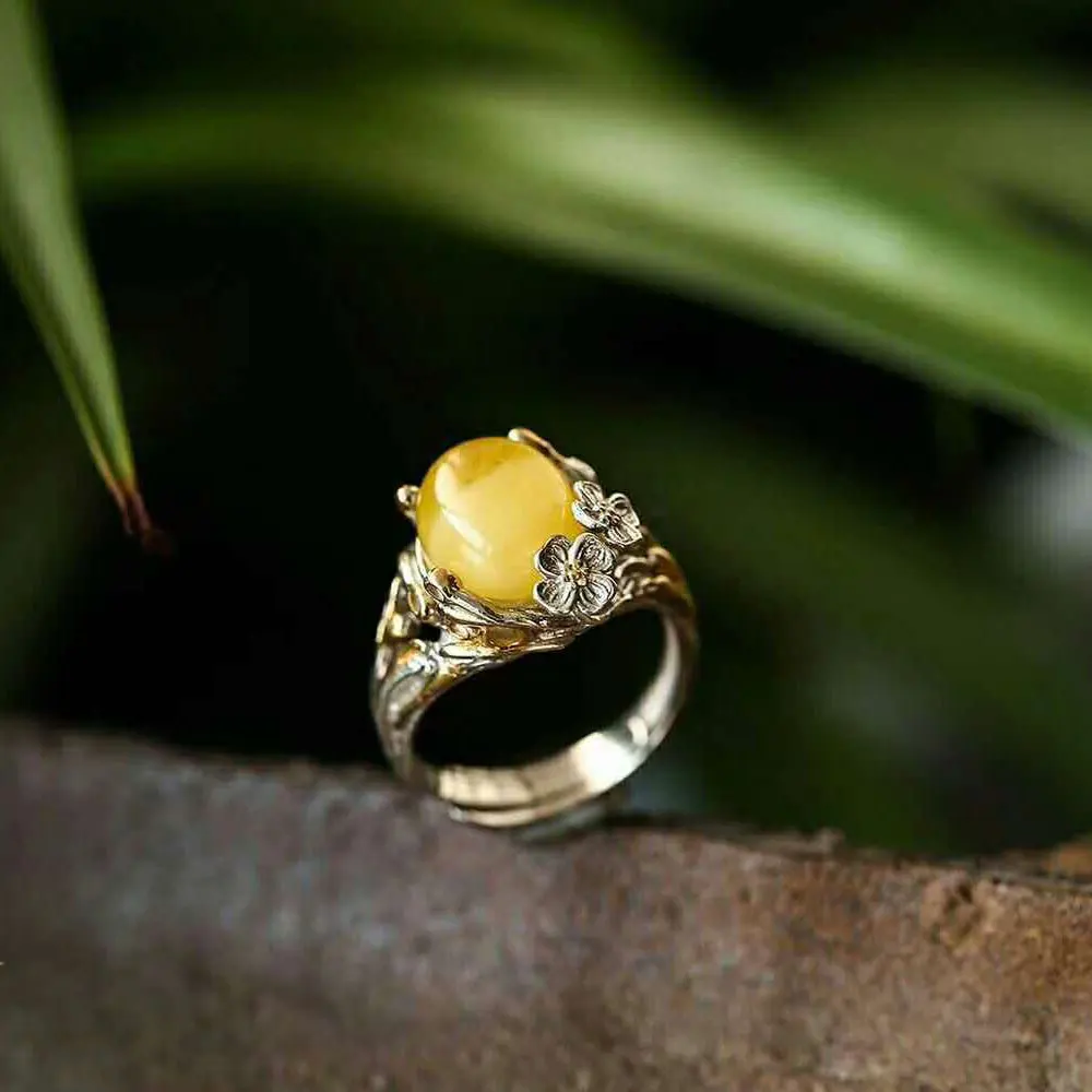 RADHORSE 925 Silver Rings for Women Fine Jewelry Amber Fine Craftsmanship Plum Blossom Sterling Silver Ring Adjustable Silver
RADHORSE 925 Silver Rings for Women Fine Jewelry Amber Fine Craftsmanship Plum Blossom Sterling Silver Ring Adjustable Silver