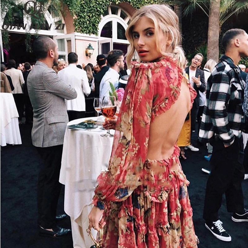 Qian Han Zi 2019 new Women's long sleeves Ruffle Red Backless Hollow Out Mini Dress Sexy Party high quality holiday dress
Qian Han Zi 2019 new Women's long sleeves Ruffle Red Backless Hollow Out Mini Dress Sexy Party high quality holiday dress