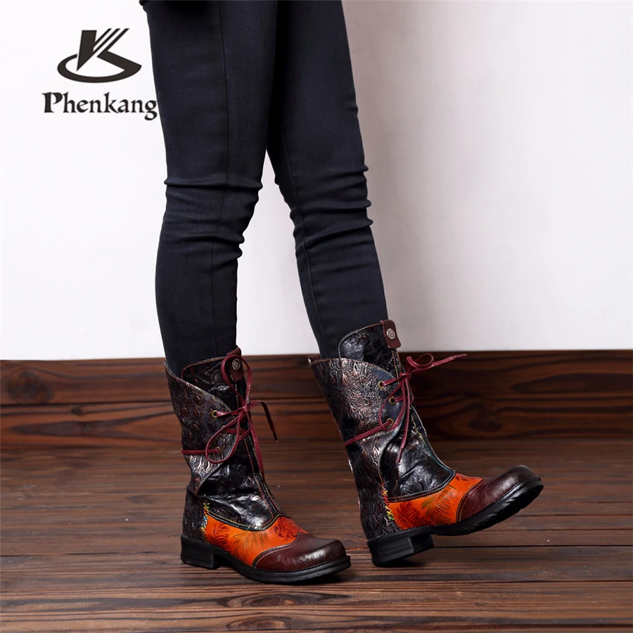 Women winter Boots Genuine Leather short Ankle Comfortable boots women thick heels Shoes Handmade brown 2019 spring boots
Women winter Boots Genuine Leather short Ankle Comfortable boots women thick heels Shoes Handmade brown 2019 spring boots