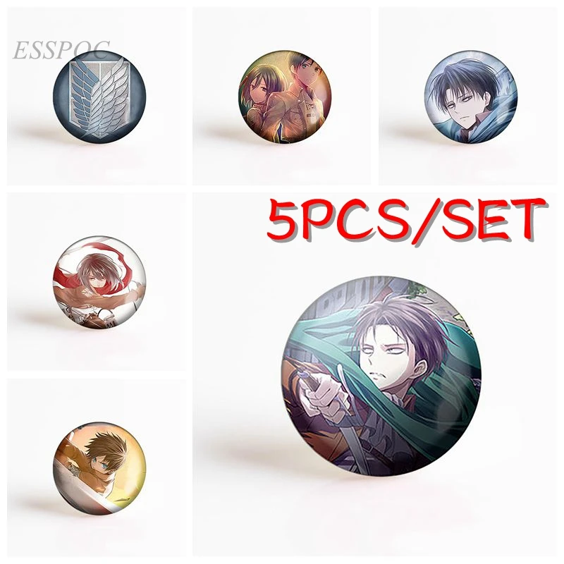5PCS/SET Attack on Titan Levi Rivaille Ackerman Eren Emblem Handmade Pendant Glass Cabochon Jewelry Accessories
5PCS/SET Attack on Titan Levi Rivaille Ackerman Eren Emblem Handmade Pendant Glass Cabochon Jewelry Accessories