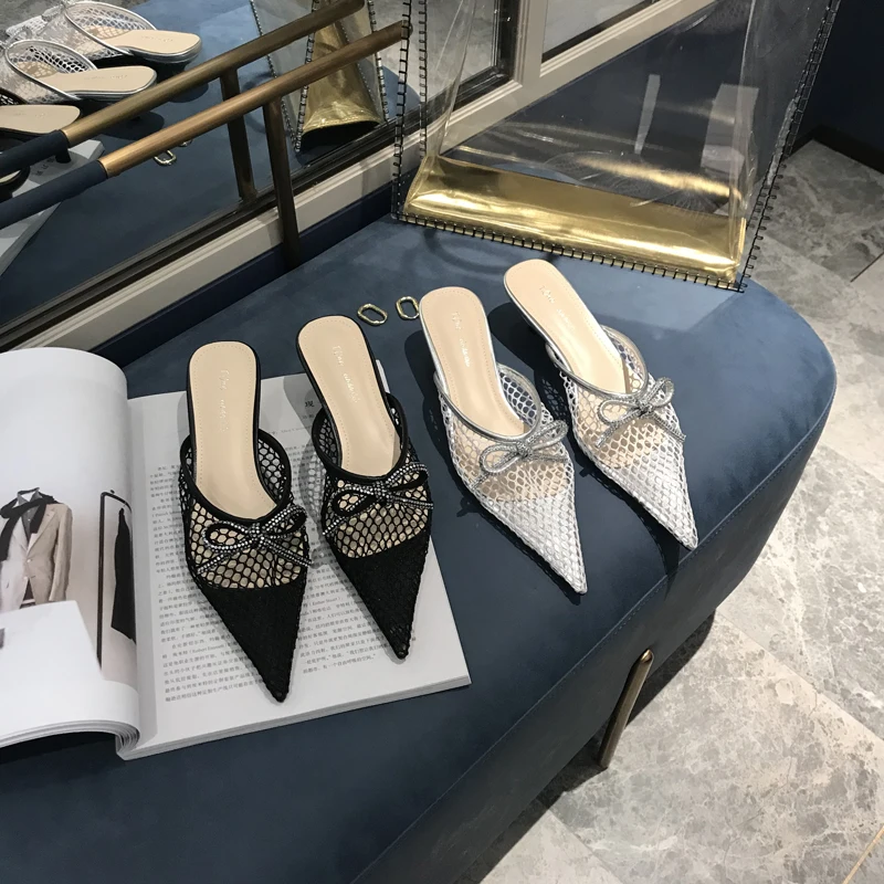 MONMOIRA Cuts-out Air Mesh Kitten Heel Women Mules Luxury Rhinestone Pointed Toe Women Pumps Sexy Bowtie Party Heels Shoes Women
MONMOIRA Cuts-out Air Mesh Kitten Heel Women Mules Luxury Rhinestone Pointed Toe Women Pumps Sexy Bowtie Party Heels Shoes Women